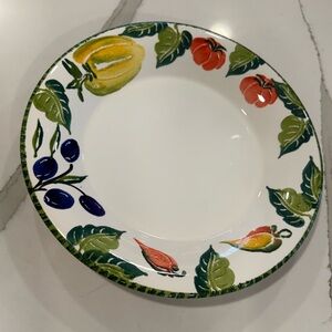 CARM Ceramica Serving/Dinner Plate Hand Painted